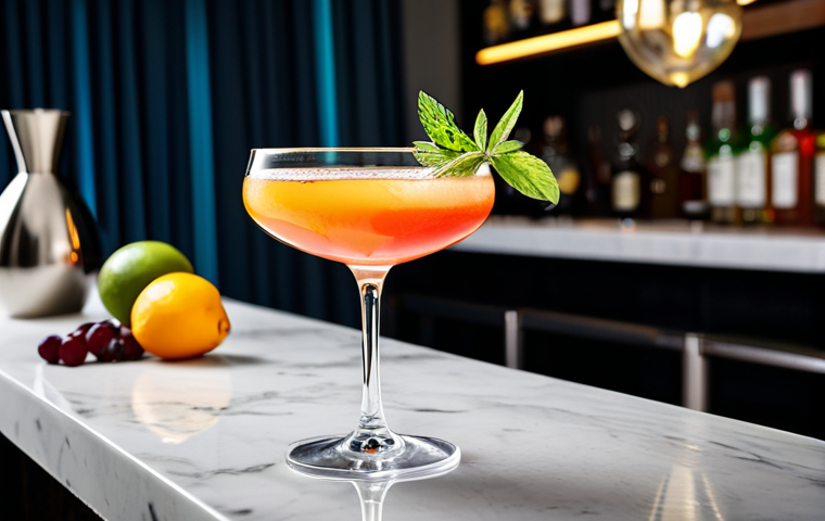 홈바텐더 칵테일 마케팅 - Cocktail Creation**

"A home bartender, fully clothed in an appropriate apron, expertly crafting a c...