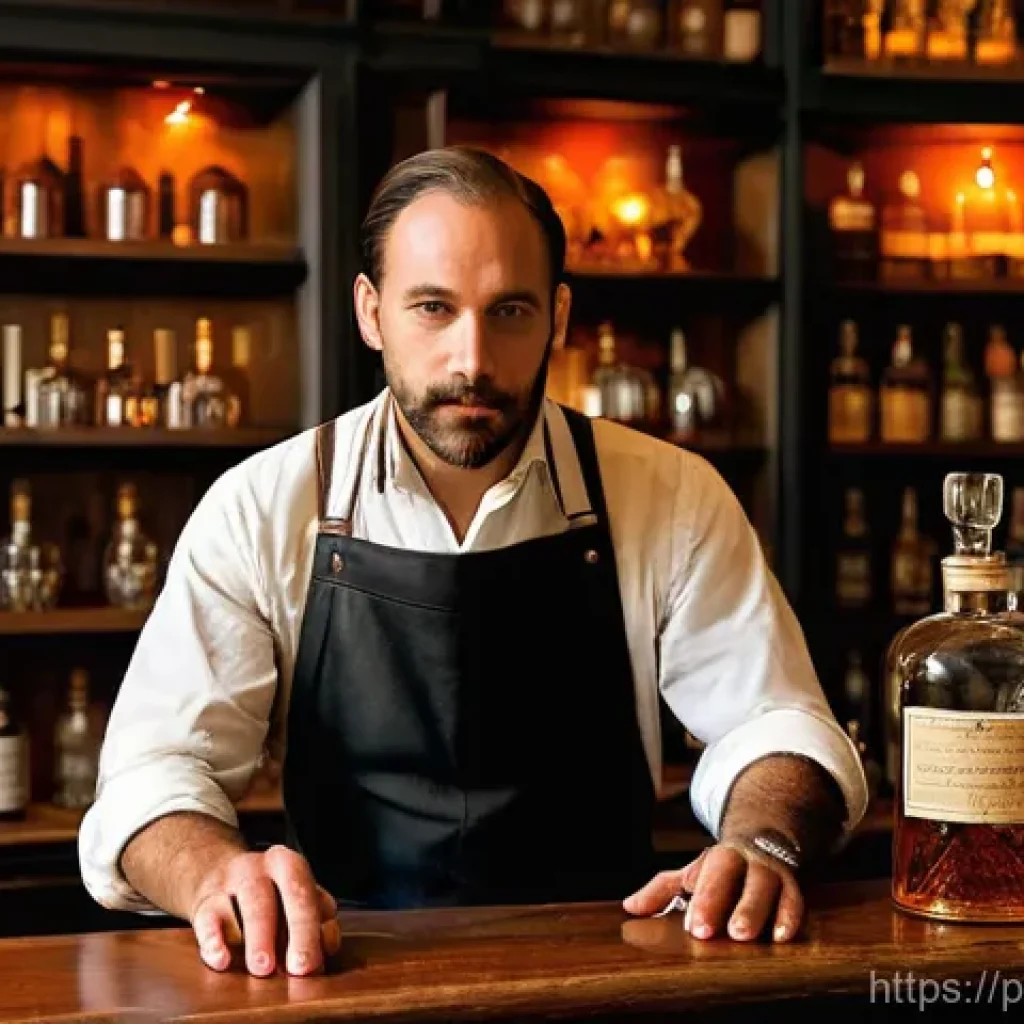 홈바텐더 숙성 칵테일 - **Prompt 1: The Alchemist's Study**
"A cozy and sophisticated home bar setting, with a male or f...