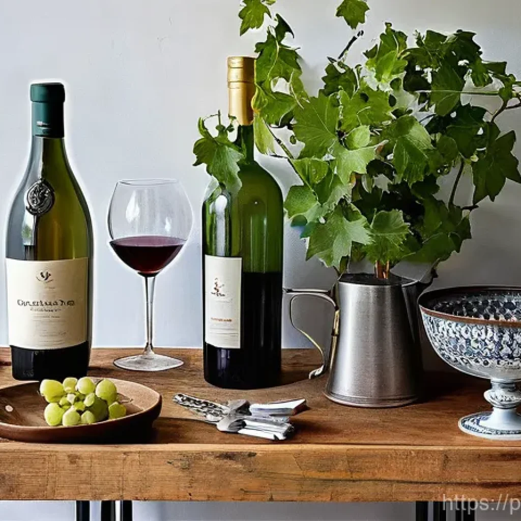 홈바텐더 와인 페어링 - **A Rustic-Chic Portuguese Home Bar:** Imagine a beautifully curated home bar setup within a charmin...