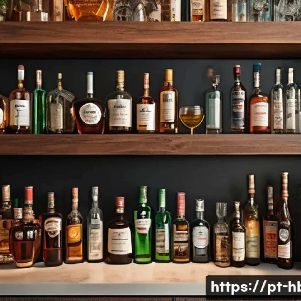 홈바텐더 홈바 비즈니스 아이디어 - A cozy and stylish home bar corner in a modern Brazilian apartment, featuring warm ambient lighting ...