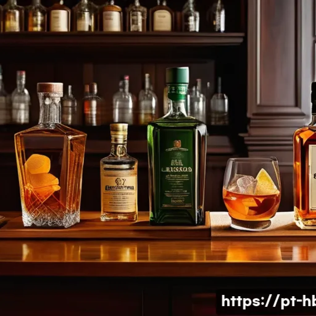 홈바텐더 초보자를 위한 위스키 - A sophisticated whisky tasting scene in a cozy, warmly lit room typical of a Brazilian home, featuri...