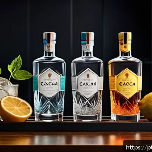 Home 17 홈바텐더 칵테일 실수 방지법 - A sophisticated home bar scene featuring a well-organized wooden shelf filled with high-quality spir...